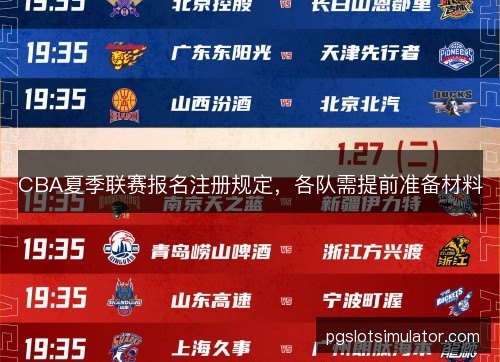 CBA夏季联赛报名注册规定,各队需提前准备材料 CBA夏季联赛报名注册规定,各队需提前准备材料